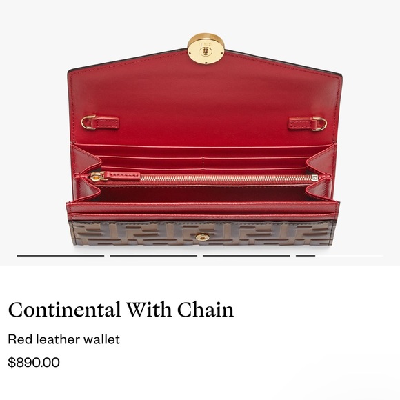 Fendi Bags Continental Fendi Crossbody Bag With Chain Poshmark